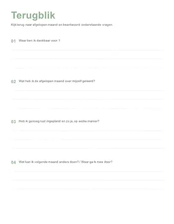 KRACHTplanner zonder data in Groen | Blue Green